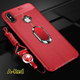 SYCASE Soft TPU Litchi pattern phone case For Huawei Y3 Y5 Lite Y6 PRO 2017 Y7 Prime 2018 Y9 2019 Magnetic Car Holder Back cover