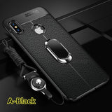 SYCASE Soft TPU Litchi pattern phone case For Huawei Y3 Y5 Lite Y6 PRO 2017 Y7 Prime 2018 Y9 2019 Magnetic Car Holder Back cover