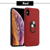 SYCASE Solid color phone case For Huawei Y9 2019 case with Magnetic Car ring For Y6 2019 back cover For Y5 2019 Case