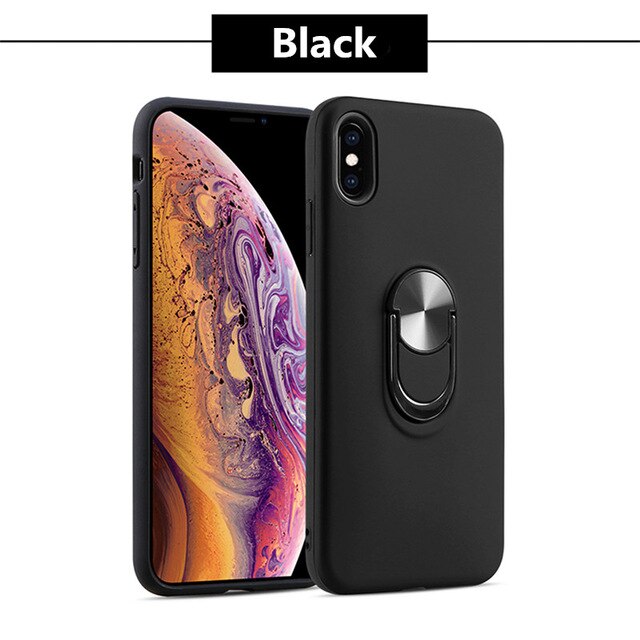 SYCASE Solid color phone case For Huawei Y9 2019 case with Magnetic Car ring For Y6 2019 back cover For Y5 2019 Case