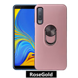 SYCASE Solid color phonecase For Samsung A6 Plus A7 A9 2018 A10 A20 A30 A40 A50 A60 A70 A80 A90 A10E A20E with Magnetic Car ring