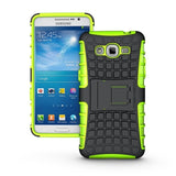 SYCASE Spider Man TPU Plastic 2 in 1 Stand Phones Case for Samsung Galaxy Grand Prime G530 Hard Shock Proof Back Cover