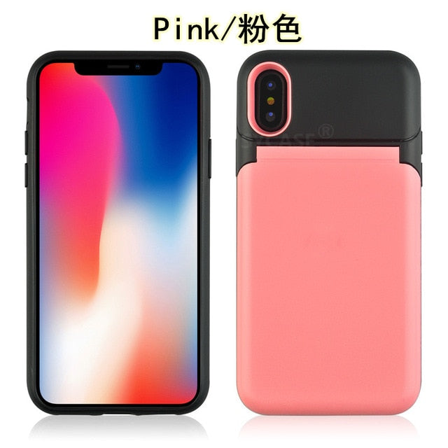 SYCASE Stylish Multi-function Card Mirror Shell For iPhone 6 6s Plus 7 8 plus X Xs Xr Xs Max Case All-inclusive Drop Cover Women