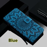 SYCASE Sun flower pattern 3D Embossed leather case For LG V10 V20 V30 V40 C40 C70 Q8 2018 Q Stylplus Nexus5X Wallet phonecase