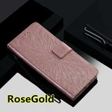 SYCASE Sun flower pattern 3D Embossed leather case For LG V10 V20 V30 V40 C40 C70 Q8 2018 Q Stylplus Nexus5X Wallet phonecase