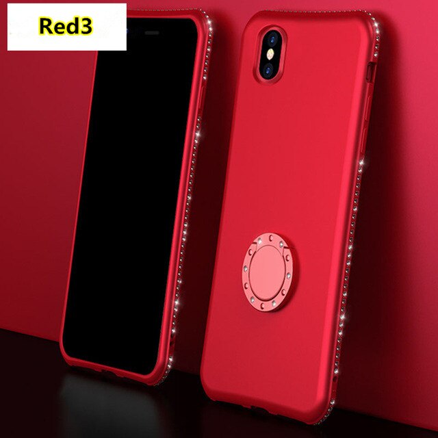 SYCASE TPU case For Huawei P9 P10 P20 Mate9 pro Honor 6X 7X V9 V10 Nova Luxury Bling Diamond Magnetic Finger Ring Kickstand Case