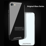 SYCASE Tempered Glass Case For BBK vivo V5 V7 Plus V9 NEX A S phone case Soft TPU Silicone Bumper Luxury Hard Back Cover case