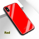 SYCASE Tempered Glass Case For OPPO F9 F7 F5 F3 F1 Plus F1S NEO9 Find X phone case Soft TPU Bumper Hard Back Cover case