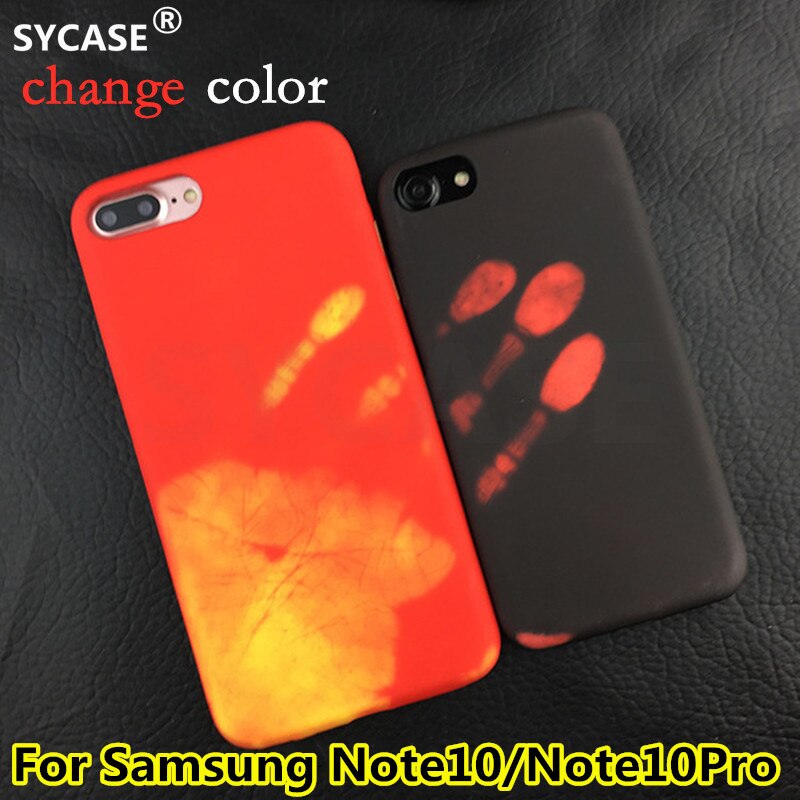 SYCASE Thermal induction change Color case For Samsung Galaxy Note10 Note10Pro Case Matte PC Thermal Sensor Cover