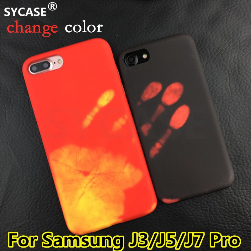 SYCASE Thermal induction change Color case For Samsung J330 J530 J730 J3Pro J5Pro J7Pro Case Matte PC Thermal Sensor Cover