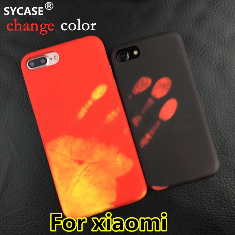 SYCASE Thermal induction change Color case For xiaomi 8 9 9SE 9T Pro Case Matte PC Thermal Sensor Cover