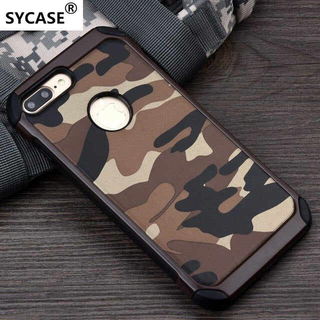 SYCASE for OPPO R9S Plus 2 in1 Armor Hybrid Plastic+TPU Army Camo Camouflage Back cover for OPPO A59 A77 Phone Case