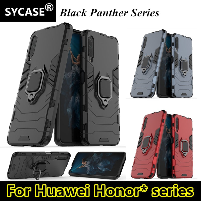SYCASE iron man Armor case For Huawei Honor 7A 8X Max 9X 8S 10 Lite Play note10 20 Pro V10 V20 case Black Panther Silicone Cover