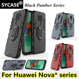 SYCASE iron man Armor case For Huawei Nova3 Nova3i Nova3E Nova4 Nova4E Nova5 Nova5i Pro case Black Panther Silicone Cover