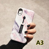 SYCASE luxury marble Flamingo Flowers emboss Phone case for iPhone 6 6s 7 8 plus x xr xs max case Invisible bracket back cover