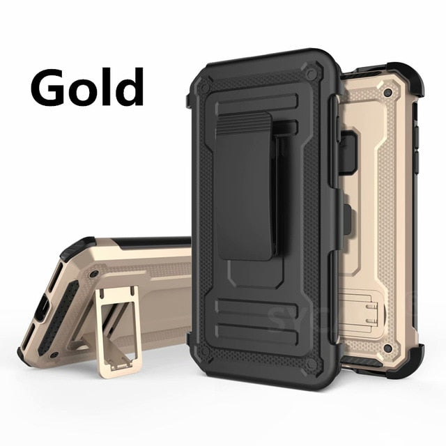SYCASE multi-function armor man shell for Samsung Galaxy S8 S9 Plus Note 8 note 9 Case 360 Rotate Back clip Bracket drop Cover