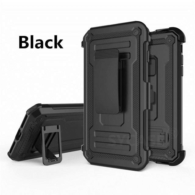 SYCASE new armor back clip bracket mobile phone case for Samsung Galaxy S8 S9 Plus Note8 360all-inclusive TPU+PC anti-fall Cover