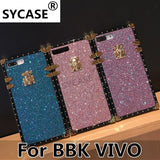 SYCASE new fine sand glitter For vivo X9 X9s X20 Plus X7 V7 Plus X21 Nex UD X23 Y66 Y67 Y75 Y79 Y85 square drop protection Cover