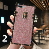 SYCASE new fine sand glitter shell For OPPO F7 F9 A3 A5 A39 A57 A59 A73 A75 A79 A83 case fashion square drop protection Cover