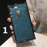 SYCASE new fine sand glitter shell For OPPO F7 F9 A3 A5 A39 A57 A59 A73 A75 A79 A83 case fashion square drop protection Cover