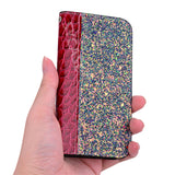 SYCASE stitching sequins flash flip Holster For Samsung Galaxy S8 plus S9 Plus Note9 case Personality Crocodile leather cover Ms