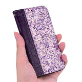 SYCASE stitching sequins flash flip Holster For Samsung Galaxy S8 plus S9 Plus Note9 case Personality Crocodile leather cover Ms