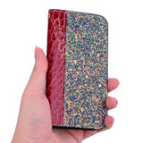SYCASE stitching sequins flash flip Holster For Samsung J4 J6 EU J4 plus J6 Plus J8 2018 Case luxurious Crocodile leather cover