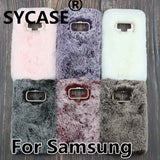 SYCASE winter rabbit plush mobile phone case For Samsung Note5 Note8 C5 C7 C9 Pro fashion all-inclusive fall protection cover