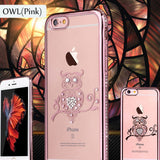 SYCASEFor iPhone 6 6S 7 8 Plus Luxury Bling Rhinestone Case Glitter TPU Diamond Soft Silicone Cover Gold Pink Phone Shell