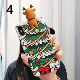 SYXASE New 3D stereo Santa for iPhone X Xr Xs Max 6 6s 7 8 Plus case Christmas day gift all-inclusive Anti-fall protective cover
