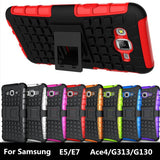 Spider Man Top Quality TPU Plastic 2 in 1 Stand Phones Case for Samsung E5 E7 G313 G130 Hard Shock Proof Back Cover For Ace4