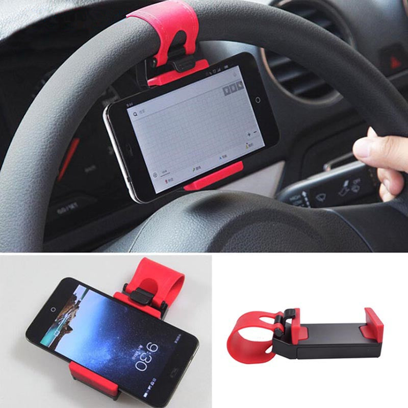 Support Mobile Car Phone Holder for Car Steering-wheel Mount Holder on Bike Automobile Bicycle Stand Magnetic Holder for IPhone