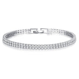 Trendy AAA Tennis Bracelet For Women Girls Luxury Micro Crystal Braslet Gold Silver Color Chain Bracelet&Bangles Jewelry Gift