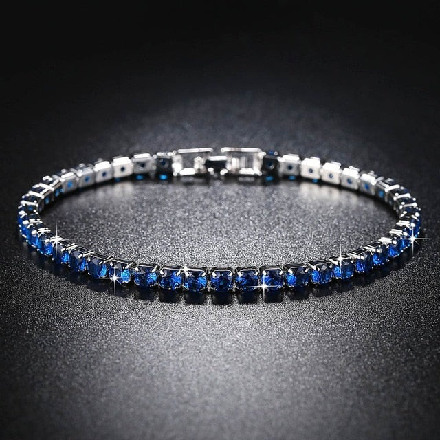 Trendy AAA Tennis Bracelet For Women Girls Luxury Micro Crystal Braslet Gold Silver Color Chain Bracelet&Bangles Jewelry Gift