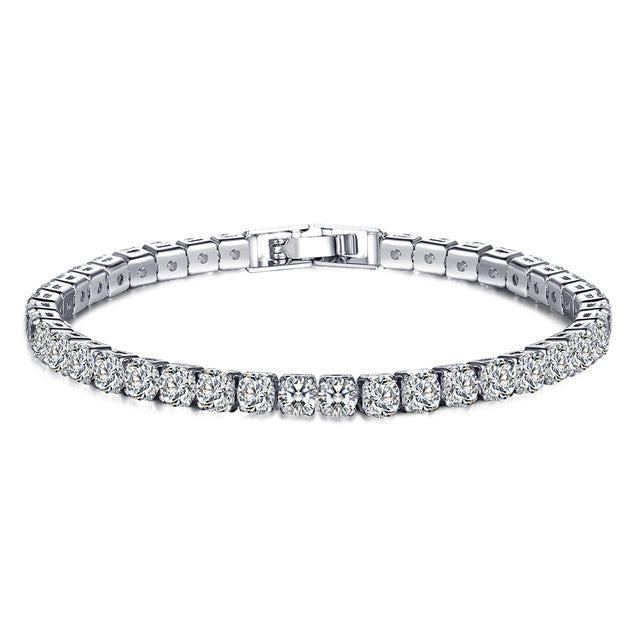 Trendy AAA Tennis Bracelet For Women Girls Luxury Micro Crystal Braslet Gold Silver Color Chain Bracelet&Bangles Jewelry Gift