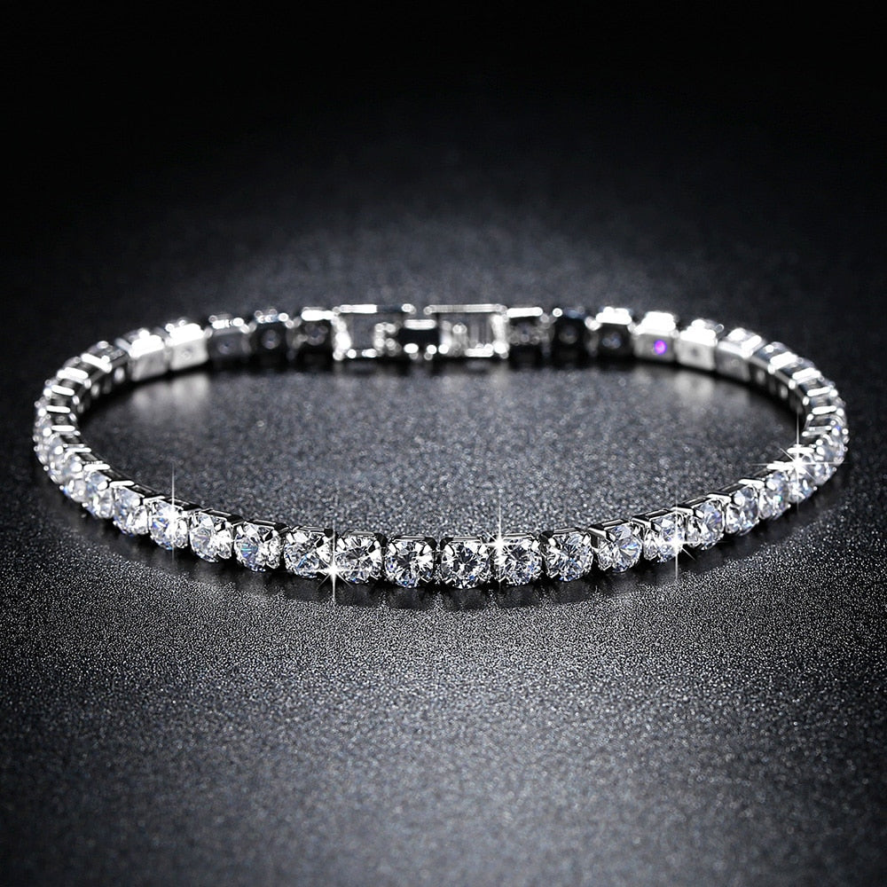Trendy AAA Tennis Bracelet For Women Girls Luxury Micro Crystal Braslet Gold Silver Color Chain Bracelet&Bangles Jewelry Gift