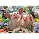 F&S Diamond Painting Store Two Pigs with Butterflies
