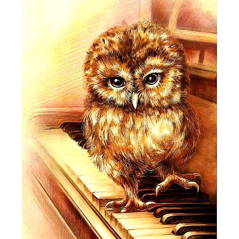 F&S Diamond Painting Store Owl Plays Piano