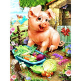 F&S Diamond Painting Store Pig And Vegetables