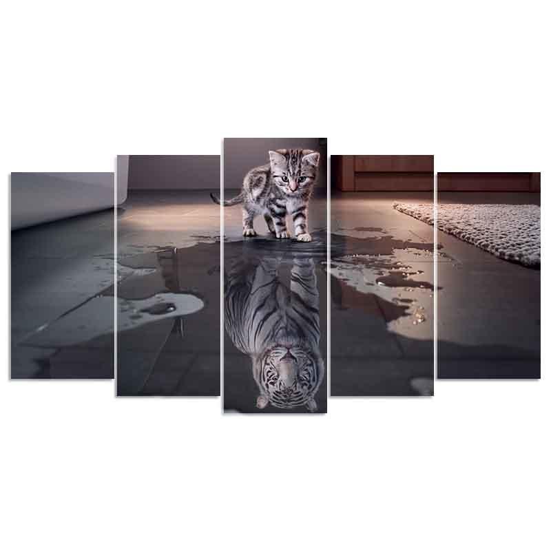F&S Diamond Painting Store 5 Li¨¨ge Cat Mirror image Tiger