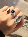 Black&Blue Silver Ring