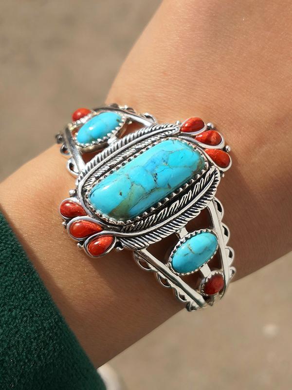 Blue Turquoise Open Bracelet