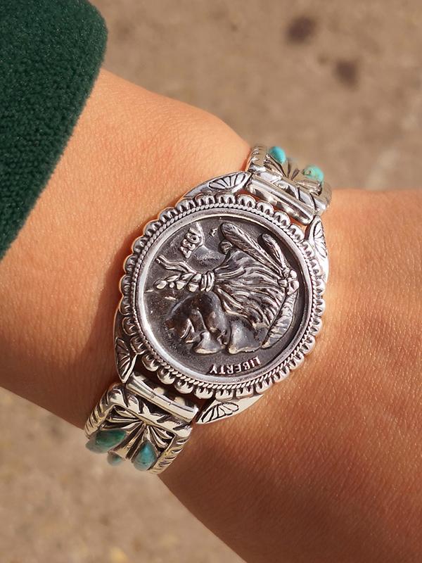 Natural Blue Turquoise Bracelet