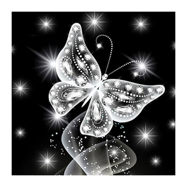 F&S Diamond Painting Store Black and White Butterfly