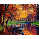 F&S Diamond Painting Store Boat in Twilight Forest
