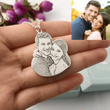 Personalized 925 Sterling Silver Photo Silhouette Necklace