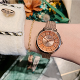 Shining Dial Mesh Strap Women's Wristwatch
