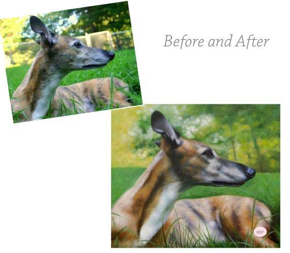 F&S Gift Store Custom Realistic Pet Portrait Oil Painting. Custom Oil Painting. Commission Pet Portrait. Photo to Painting.2 Payments. Made in USA