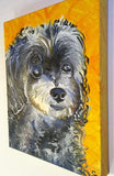 F&S Gift Store Custom Pet Portrait Oil Painting 11" X 14" - Includes Internal Frame, Painted Edges