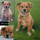 F&S Gift Store Pet portrait custom, Dog portrait, Dog painting, oil painting on canvas. 50% DEPOSIT. Handmade Custom pet portrait.